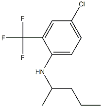 4-chloro-N-(pentan-2-yl)-2-(trifluoromethyl)aniline 结构式