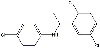 4-chloro-N-[1-(2,5-dichlorophenyl)ethyl]aniline 结构式