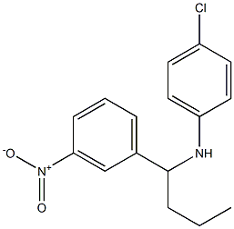 4-chloro-N-[1-(3-nitrophenyl)butyl]aniline 结构式