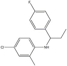 4-chloro-N-[1-(4-fluorophenyl)propyl]-2-methylaniline 结构式