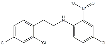 4-chloro-N-[2-(2,4-dichlorophenyl)ethyl]-2-nitroaniline 结构式