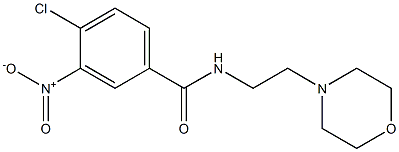 4-chloro-N-[2-(morpholin-4-yl)ethyl]-3-nitrobenzamide 结构式