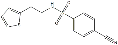 4-cyano-N-(2-thien-2-ylethyl)benzenesulfonamide 结构式