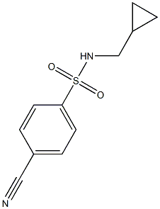 4-cyano-N-(cyclopropylmethyl)benzenesulfonamide 结构式