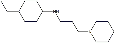 4-ethyl-N-[3-(piperidin-1-yl)propyl]cyclohexan-1-amine 结构式