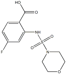 4-fluoro-2-[(morpholine-4-sulfonyl)amino]benzoic acid 结构式