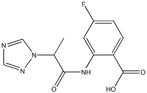 4-fluoro-2-[2-(1H-1,2,4-triazol-1-yl)propanamido]benzoic acid 结构式