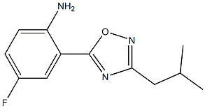 4-fluoro-2-[3-(2-methylpropyl)-1,2,4-oxadiazol-5-yl]aniline 结构式