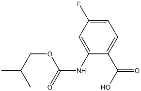 4-fluoro-2-{[(2-methylpropoxy)carbonyl]amino}benzoic acid 结构式