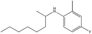 4-fluoro-2-methyl-N-(octan-2-yl)aniline 结构式