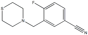 4-fluoro-3-(thiomorpholin-4-ylmethyl)benzonitrile 结构式