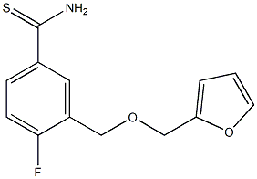 4-fluoro-3-[(2-furylmethoxy)methyl]benzenecarbothioamide 结构式