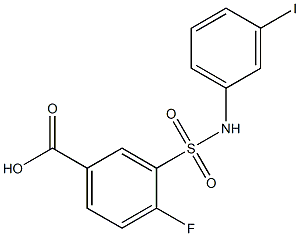 4-fluoro-3-[(3-iodophenyl)sulfamoyl]benzoic acid 结构式