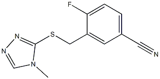 4-fluoro-3-{[(4-methyl-4H-1,2,4-triazol-3-yl)sulfanyl]methyl}benzonitrile 结构式