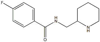 4-fluoro-N-(piperidin-2-ylmethyl)benzamide 结构式