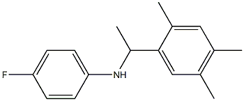 4-fluoro-N-[1-(2,4,5-trimethylphenyl)ethyl]aniline 结构式
