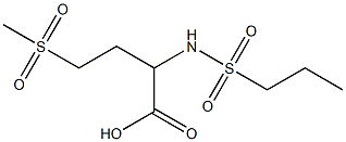 4-methanesulfonyl-2-(propane-1-sulfonamido)butanoic acid 结构式