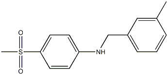 4-methanesulfonyl-N-[(3-methylphenyl)methyl]aniline 结构式