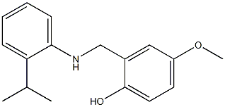 4-methoxy-2-({[2-(propan-2-yl)phenyl]amino}methyl)phenol 结构式