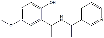 4-methoxy-2-(1-{[1-(pyridin-3-yl)ethyl]amino}ethyl)phenol 结构式