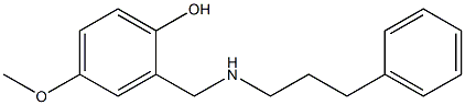 4-methoxy-2-{[(3-phenylpropyl)amino]methyl}phenol 结构式