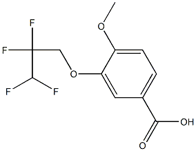 4-methoxy-3-(2,2,3,3-tetrafluoropropoxy)benzoic acid 结构式