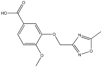 4-methoxy-3-[(5-methyl-1,2,4-oxadiazol-3-yl)methoxy]benzoic acid 结构式