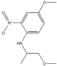 4-methoxy-N-(1-methoxypropan-2-yl)-2-nitroaniline 结构式