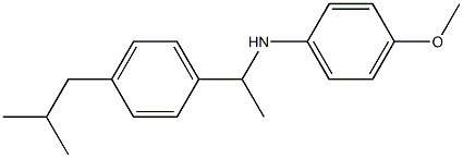 4-methoxy-N-{1-[4-(2-methylpropyl)phenyl]ethyl}aniline 结构式