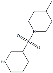 4-methyl-1-(piperidin-3-ylsulfonyl)piperidine 结构式