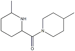 4-methyl-1-[(6-methylpiperidin-2-yl)carbonyl]piperidine 结构式