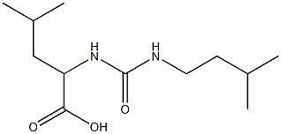 4-methyl-2-({[(3-methylbutyl)amino]carbonyl}amino)pentanoic acid 结构式