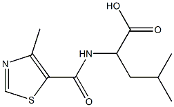 4-methyl-2-[(4-methyl-1,3-thiazol-5-yl)formamido]pentanoic acid 结构式