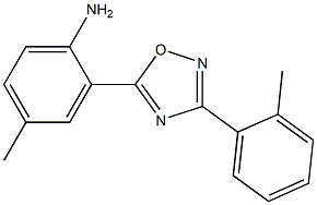 4-methyl-2-[3-(2-methylphenyl)-1,2,4-oxadiazol-5-yl]aniline 结构式