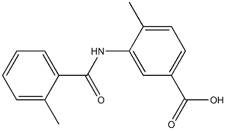 4-methyl-3-[(2-methylbenzoyl)amino]benzoic acid 结构式