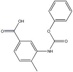 4-methyl-3-[(phenoxycarbonyl)amino]benzoic acid 结构式