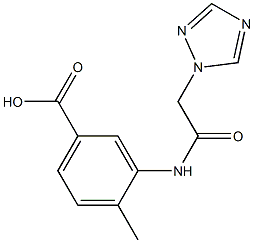 4-methyl-3-[2-(1H-1,2,4-triazol-1-yl)acetamido]benzoic acid 结构式