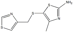 4-methyl-5-[(1,3-thiazol-4-ylmethyl)sulfanyl]-1,3-thiazol-2-amine 结构式