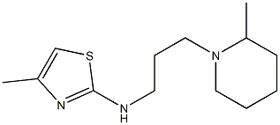 4-methyl-N-[3-(2-methylpiperidin-1-yl)propyl]-1,3-thiazol-2-amine 结构式