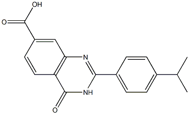 4-oxo-2-[4-(propan-2-yl)phenyl]-3,4-dihydroquinazoline-7-carboxylic acid 结构式