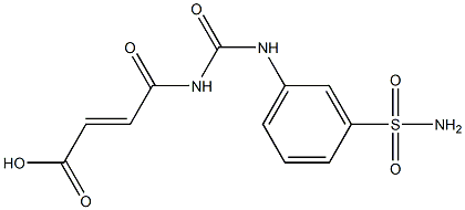 4-oxo-4-{[(3-sulfamoylphenyl)carbamoyl]amino}but-2-enoic acid 结构式