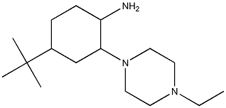 4-tert-Butyl-2-(4-ethyl-piperazin-1-yl)-cyclohexylamine 结构式