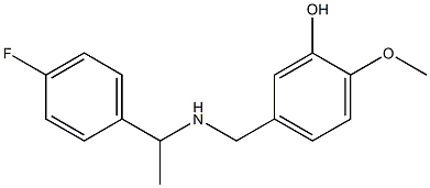 5-({[1-(4-fluorophenyl)ethyl]amino}methyl)-2-methoxyphenol 结构式