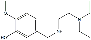 5-({[2-(diethylamino)ethyl]amino}methyl)-2-methoxyphenol 结构式