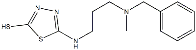5-({3-[benzyl(methyl)amino]propyl}amino)-1,3,4-thiadiazole-2-thiol 结构式