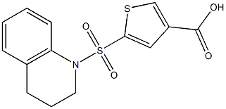 5-(1,2,3,4-tetrahydroquinoline-1-sulfonyl)thiophene-3-carboxylic acid 结构式