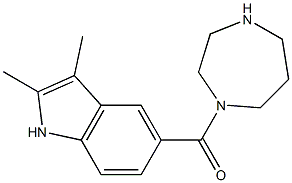 5-(1,4-diazepan-1-ylcarbonyl)-2,3-dimethyl-1H-indole 结构式