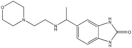 5-(1-{[2-(morpholin-4-yl)ethyl]amino}ethyl)-2,3-dihydro-1H-1,3-benzodiazol-2-one 结构式