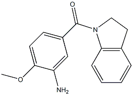 5-(2,3-dihydro-1H-indol-1-ylcarbonyl)-2-methoxyaniline 结构式