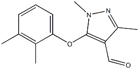 5-(2,3-dimethylphenoxy)-1,3-dimethyl-1H-pyrazole-4-carbaldehyde 结构式